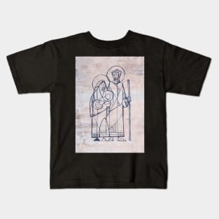 Hand drawn illustration of the Sacred Family Kids T-Shirt